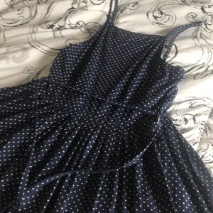 Blue Polka dot Dress
